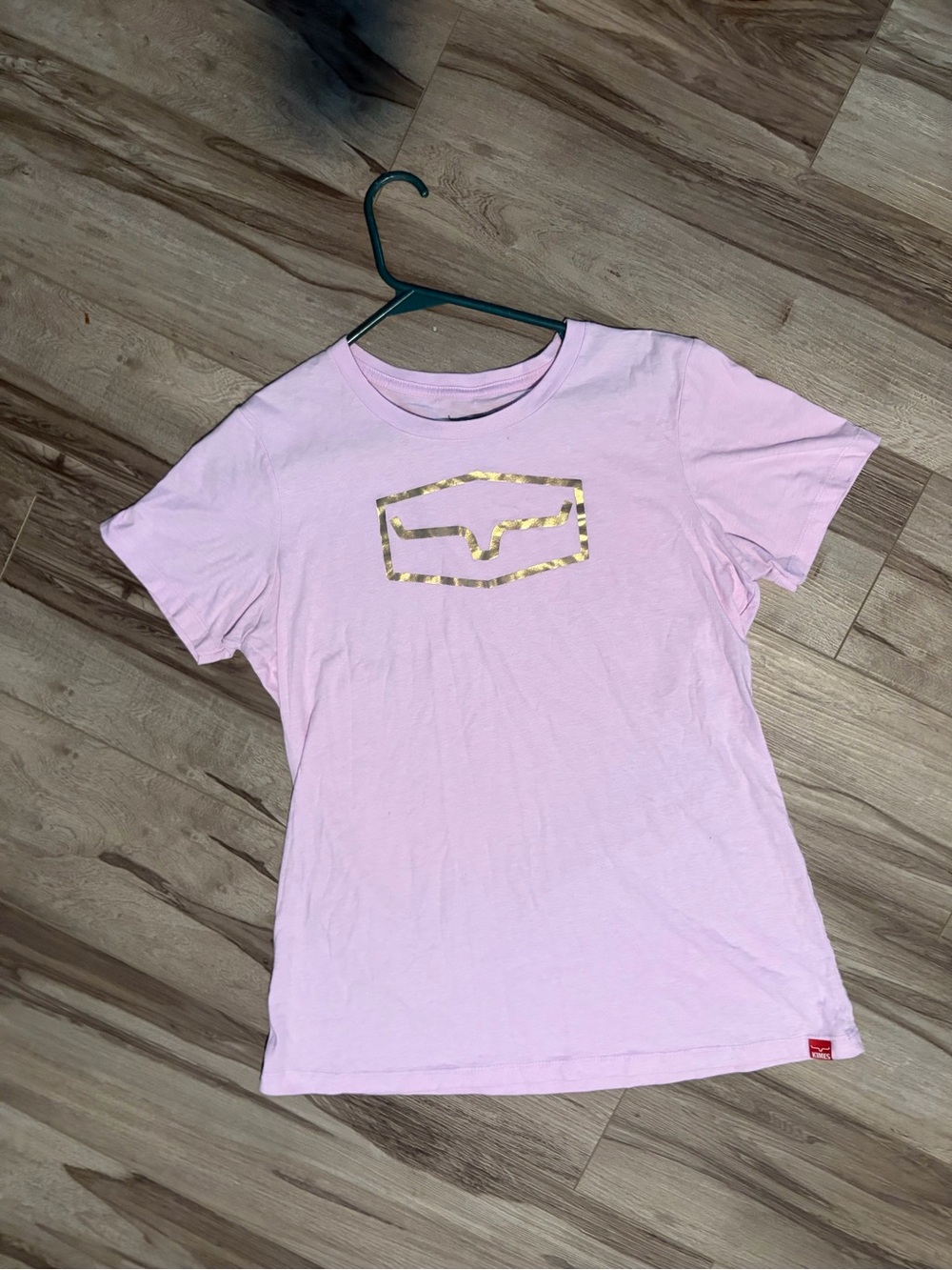 Kimes Ranch Pink Short Sleeve Tee with Gold Logo